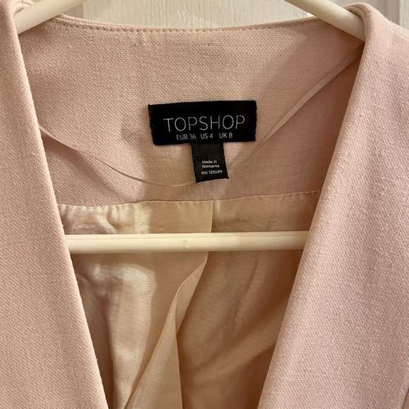 Topshop Light Pink Blazer - Picture 3 of 4
